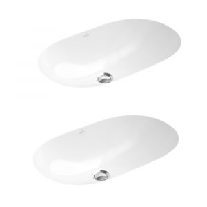 Villeroy & Boch Ideal standard Lot de deux vasques &agrave; encastrer par le dessous Blanc O.Novo