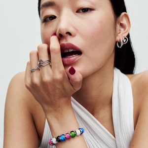 Pandora Charm Mini Murano Blanc - Taille one size