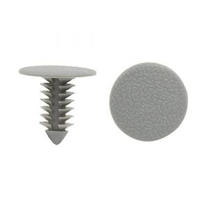 Sourcing map 100 pcs Agrafes Garniture Plastique Porte Pare-Choc Avant Gris Fixation Rivets 8mm pour Voiture