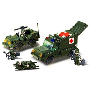 Sluban M38-B6000 - Jeep + 3 personnages + ambulance Army Series