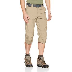 Columbia Homme Pantacourt Capri, Silver Ridge II Capri, Nylon, Brun (Tusk), Taille: 38, XO0662