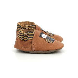 Robeez HIBOU CHOUX,CHAUSSON LAYETTE CAMEL, 23/24 EU
