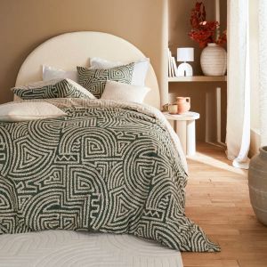 Parure de lit imprimée Naya 240x220cm - vert