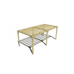 Pergola bois labellis&eacute;e FSC &bull; 6m x 3m &bull; ind&eacute;pendante &bull; sens largeur.