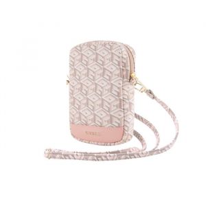 Guess Sac À Bandoulière Pour Téléphone Zippé Motif G Cube Avec Logo En Métal Rose
