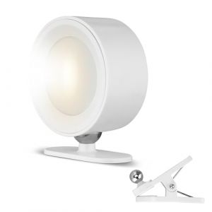 Rev Applique murale &agrave; batterie - 150 lm - Intensit&eacute; variable - Rotation &agrave; 360&deg; - Applique murale int&eacute;rieure sans prise &eacute;lectrique - Id&eacute;ale pour couloir, chambre &agrave; coucher et salon - Blanc