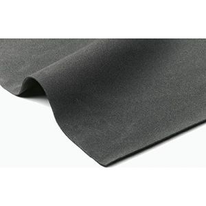Rs pro Tapis en Caoutchouc néoprène, Noir, 1 m x 20 mm x 2 m, 122 kg/m³