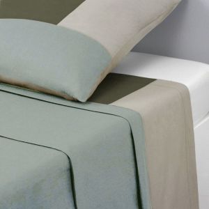 Drap plat coton Trio-Lichen