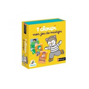 Nathan Mon premier jeu de mistigri t'choupi 25 grandes cartes - jeu de paires tchoupi et lalou - des 3 ans - set jouet educatif et carte tigre