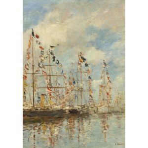 Image de Grafika Puzzle Eug&egrave;ne Boudin - Bassin de Yacht &agrave; Trouville, Deauville, 1895/1896