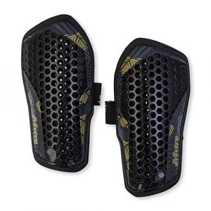 mitre Aircell Protège-Tibias de Football | Extrêmement Respirants | Protection Contre Les Chocs | Légers, Noir/Or, XL