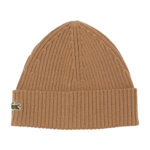 Lacoste Bonnet Logo marron clair