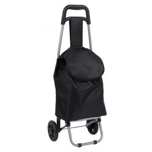 Chariot de courses noir à 2 roues en polyester (H87 cm) - VOLTI - ALTOBUY