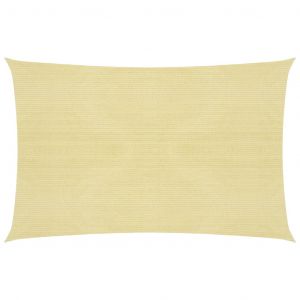 VidaXL Voile d'ombrage 160 g/m² Beige 3,5x4,5 m PEHD