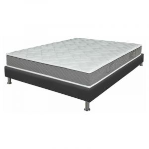 Image de Ebac Ensemble tapissier Storm Omega simili gris 120x190 Literie