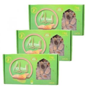 El Riad - Lot 3x Dattes branch&eacute;es - Bo&icirc;te 1kg