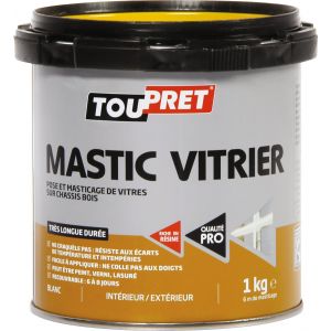 Image de Toupret Mastic vitrier blanc 1kg