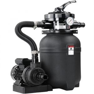 Monzana Pompe filtre &agrave; sable 7.980 l/h vanne 7 voies 200W syst&egrave;me de filtration piscine manom&egrave;tre adaptateur IPX5 r&eacute;servoir 15 L