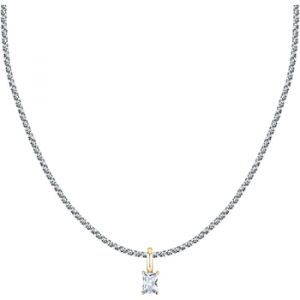 Morellato Collier pour femme en Acier serti de zircon en forme de rectangulaire - 0.008 g - taille : 42CM - SCZ1325