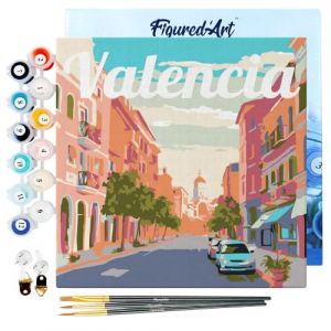 Mini peinture au numéro : Valence - toile tendue sur chassis