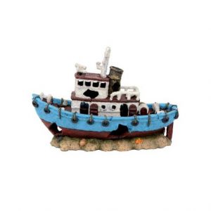 Aquavie Décoration pour aquarium Bateau Peche