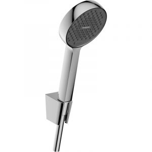 Hansgrohe Activera Select S 28052000 Ensemble de douche avec pommeau de douche &agrave; &eacute;conomie d'eau (EcoSmart, 2 jets, flexible de douche 1,25 m) et support de pommeau de douche Chrom&eacute;