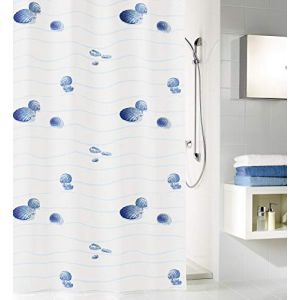 Image de Kleine Wolke 5163700305 miami rideau de douche bleu 180 x 200 cm