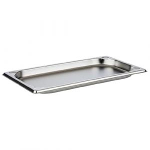 APS 81300 GN 1/3 récipient, récipient gastronorme en acier inoxydable, dimensions 175 x 325 mm/hauteur 200 mm/volume 0,75 litre