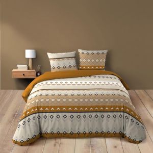 Douceur d'intérieur, Parure 3 Pièces (240 x 220 cm) Xena, 100% Coton