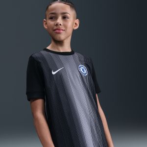 Nike Maillot de foot &agrave; manches courtes Replica Dri-FIT Chelsea FC 2025/26 Stadium Gardien de but pour ado - Noir - Taille XS - Unisex