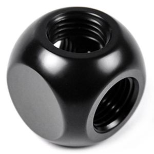 Barrow Metalic Cube Tee 3 Way 1/4" - Noir