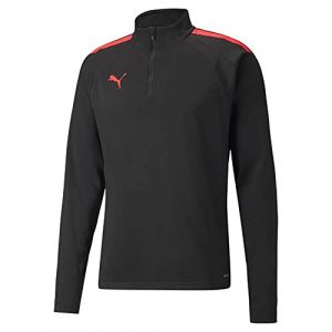 Puma TeamLIGA 14 Zip Top Sweater, Black-Sunblaze, L Mens