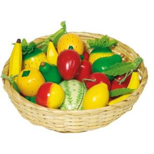 Goki 51855 - Corbeille de fruits en bois