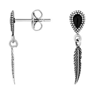 Cleor Boucles oreilles Puces en Argent 925/1000 Femme multicolor - Taille Unique