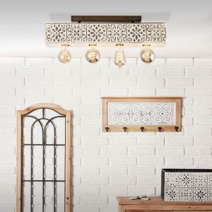 Brilliant AG Plafonnier 4 lampes design Vagos Noir Métal 89635/75