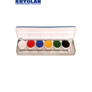 Kryolan Smiffy's - Palette aquacolor 6 teintes sans pinceau 20 ml