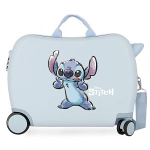 Valise enfant disney 4w (2 multid ) stitch make a face bleu