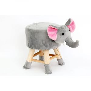 Image de Heart of the Home Tabouret Éléphant Gris - Cadeau Maestro Gris Et Bois