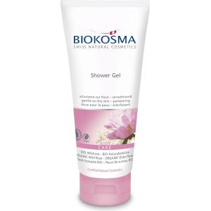 Biokosma Gel Doccia Avvolgente Rosa Bio e Fiori di Sambuco Bio - 200 ml