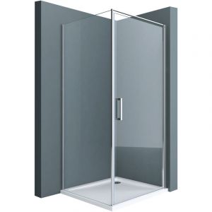 Sogood - Cabine de Douche en Angle 90x90x190 Paroi de Douche Design Ravenna36-Plus en Verre Transparant de 8mm Traitement nano Anti-calaire
