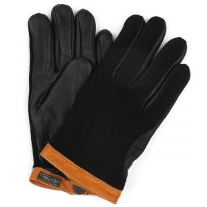 Hestra Gants Wool Tricot En Cuir Noir taille 10