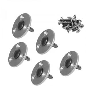 Linxor Lot de 5 pitons t&eacute;lescopiques en inox pour plage en bois