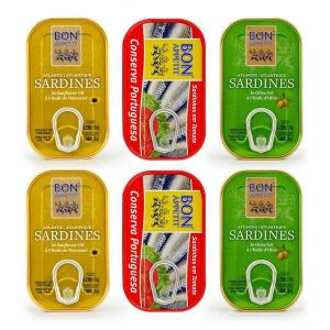 Assortiment de sardines du Portugal - 6 boîtes de 120g
