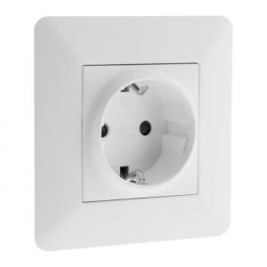Zenitech Prise encastrable Schuko 16A - Blanc Artezo