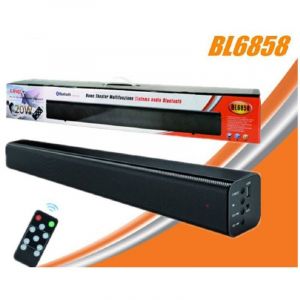 Trade Shop Traesio - Barre De Son Bl6858 Bluetooth Home Theatre Systeme Sonore Multifonctionnel 20w Telecommande