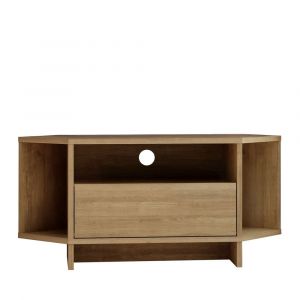 DRAWER Meuble TV d'angle 1 porte en bois L95,7cm - Bois clair - Cano