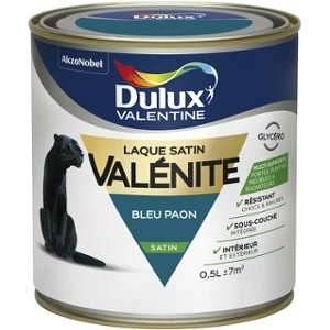 Dulux Valentine Peinture Laque Valénite Satin Bleu Paon 0,5 L