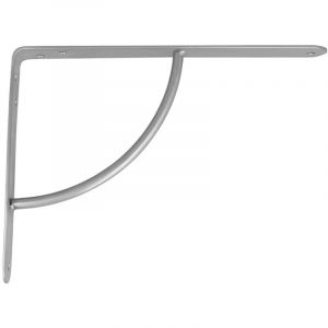 Amig - Équerre d'étagère murale | Console pour étagère | Support étagère en Acier | Coleur: Gris Métallisé | Dimensions: 200 x 150 | Poids max.: 105 kg