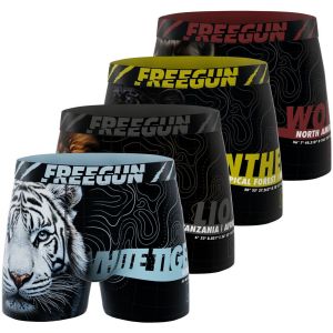 Freegun Boxers Lot de 4 boxers enfant Wild Life