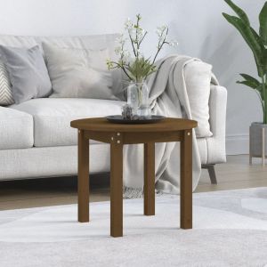 VidaXL Table basse Marron miel Ø 55x45 cm Bois massif de pin